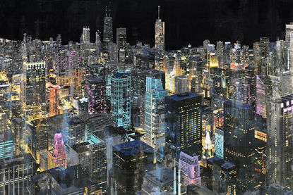 60 x 40 Starry Chicago III (IBG)
