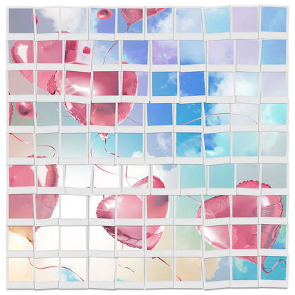 40 x 40 Polaroid Collage Heart Balloons (IBG)