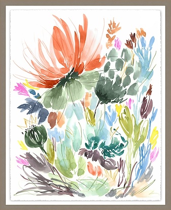 30.00 x 36.00 Orange Flowers II 