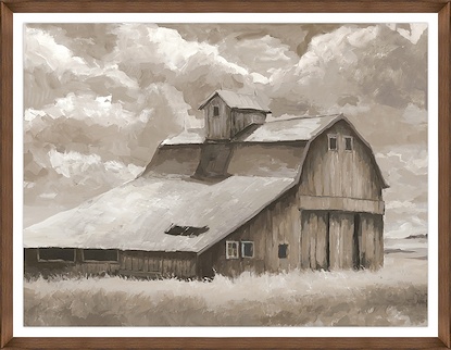 40 x 30 Barn in Sepia (GF)