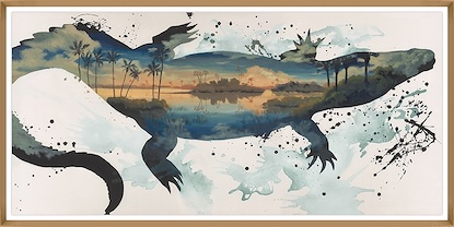 60 x 30 Splashing Gator (GF)