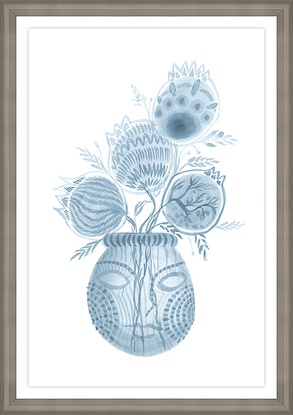 24 x 34 Indigo Vase I (GF)
