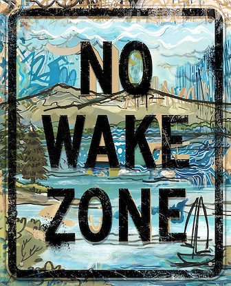 38 x 47 No Wake Zone Mountains (PCO-SOF)