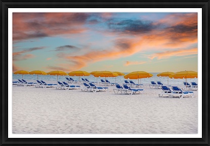 36 x 25 South Beach Orange Umbrellas (GF)