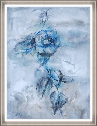30 x 39 Camellia in Blue (GF)