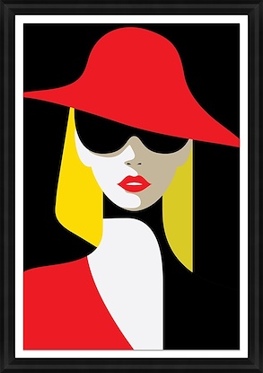 24 x 34 Woman in Red I (GF)