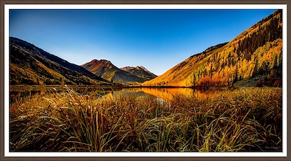 57 x 31 Ouray Crystal Lake Dressed in Fall Colors (GF)