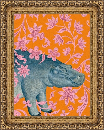 24 x 30 Wild Wonderland - Hippo (FMA-LN)