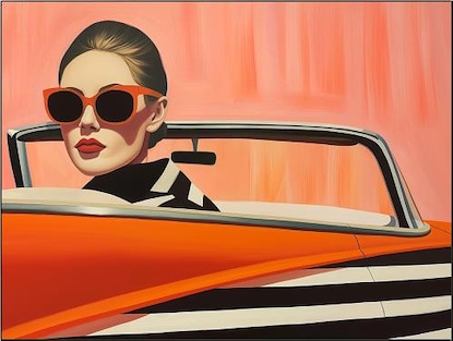 53 x 40 Woman in a Cadillac (IBG)