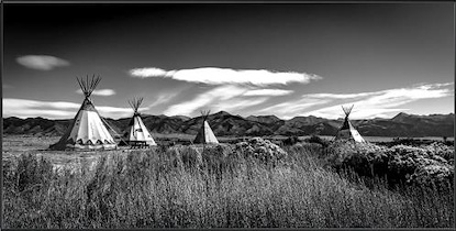 60 x 30 Grassland Teepee Blk and Wht (MT)