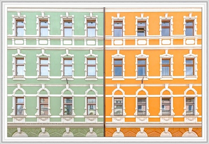 60 x 41 Green and Orange Building Fronts (GF)