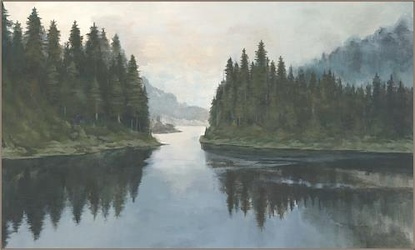 60 x 36 Reflective, Contemplative II (IBG)