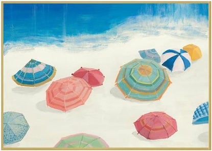 34 x 24 Colorful Umbrella on the Beach (IBG)