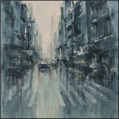 40 x 40 A Raining Day on the Street (KG)