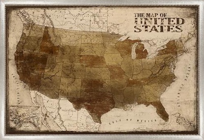 60 x 40 U.S. Map II (NAT)