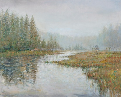 50 x 40 Mist over Water I (LN)