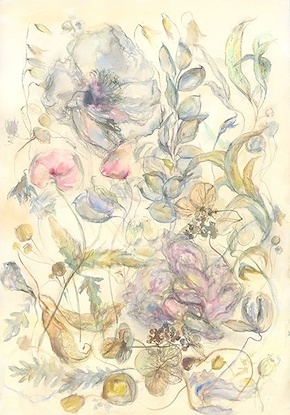 14 x 20 Petal & Stem Whirls II* 