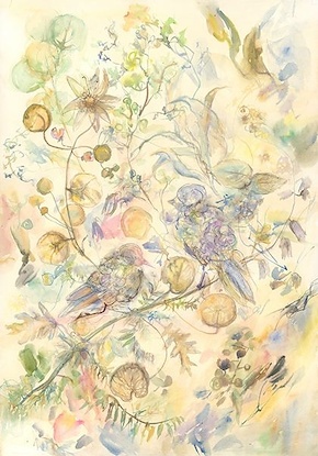 14 x 20 Petal & Stem Whirls II* 