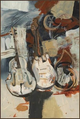 40 x 60 Burnt Umber Blues I (IBG)