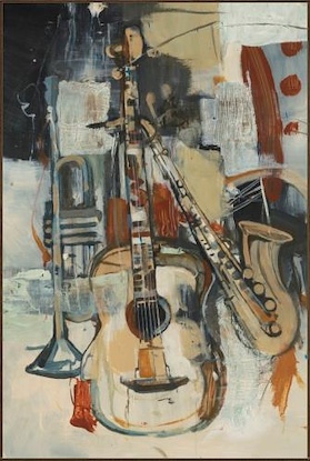 40 x 60 Burnt Umber Blues II (IBG)