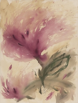 40 x 53 Twin Red Blooms I (WNAT)