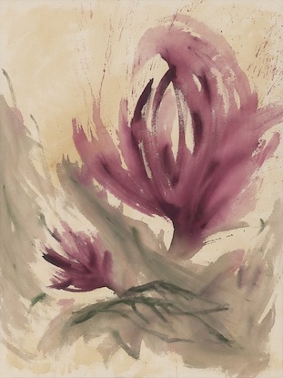 40 x 53 Twin Red Blooms II (WNAT)