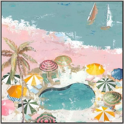 40 x 40 Bubblegum Beach I (HE-T)