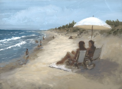 22 x 16 Conversation at the Beach (LN)