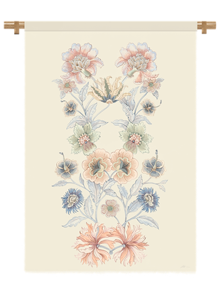 48 x 64 Pastel Floral Crest (TA)