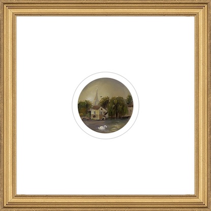 18 x 18 Pastoral Eiffel Tower Circle (GF)