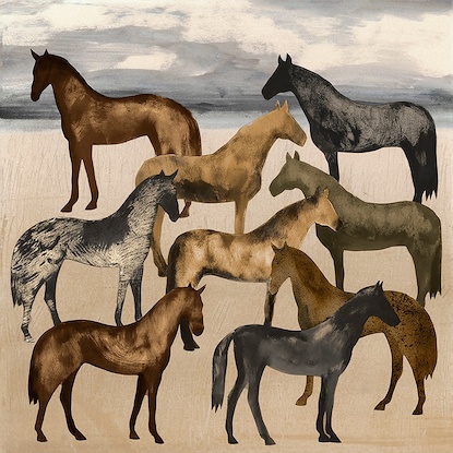 40 x 40 Feral Horses II (FC)