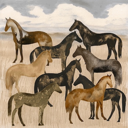 40 x 40 Feral Horses I (FC)